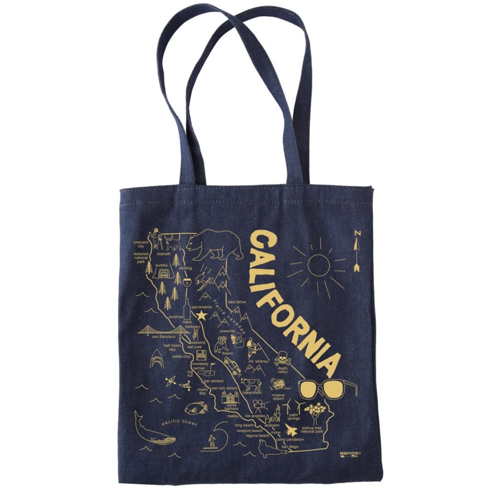 <NEW> Maptote California Denim Tote Bag